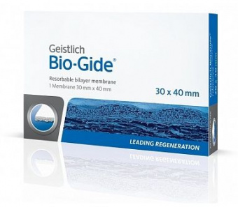 BIO-GIDE 30х40 мм, резорбируемая двухслойная барьерная мембрана | Geistlich Pharma (Швейцария)